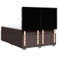 vidaXL Κρεβάτι Boxspring με Στρώμα Σκούρο Καφέ 140x200 εκ Υφασμάτινο