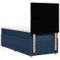 vidaXL Κρεβάτι Boxspring με Στρώμα Μπλε 90x190 εκ.Υφασμάτινο