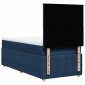 vidaXL Κρεβάτι Boxspring με Στρώμα Μπλε 90x190 εκ.Υφασμάτινο
