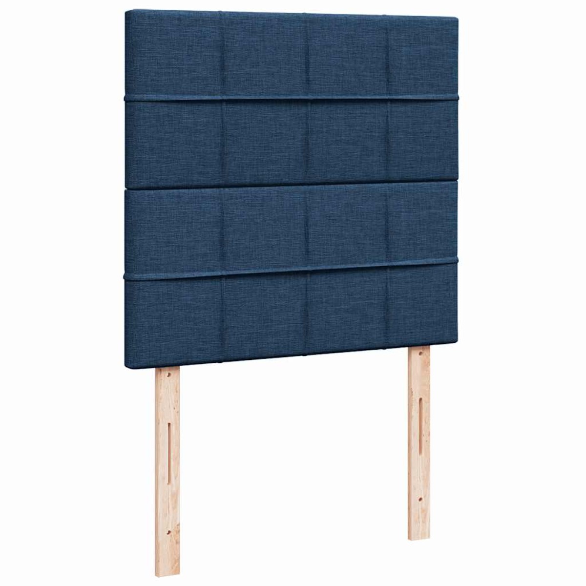 vidaXL Κρεβάτι Boxspring με Στρώμα Μπλε 90x190 εκ.Υφασμάτινο