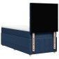 vidaXL Κρεβάτι Boxspring με Στρώμα Μπλε 90x190 εκ.Υφασμάτινο