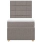 vidaXL Κρεβάτι Boxspring με Στρώμα Taupe 90x200 εκ. Υφασμάτινο