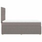 vidaXL Κρεβάτι Boxspring με Στρώμα Taupe 90x200 εκ. Υφασμάτινο