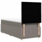 vidaXL Κρεβάτι Boxspring με Στρώμα Taupe 90x200 εκ. Υφασμάτινο
