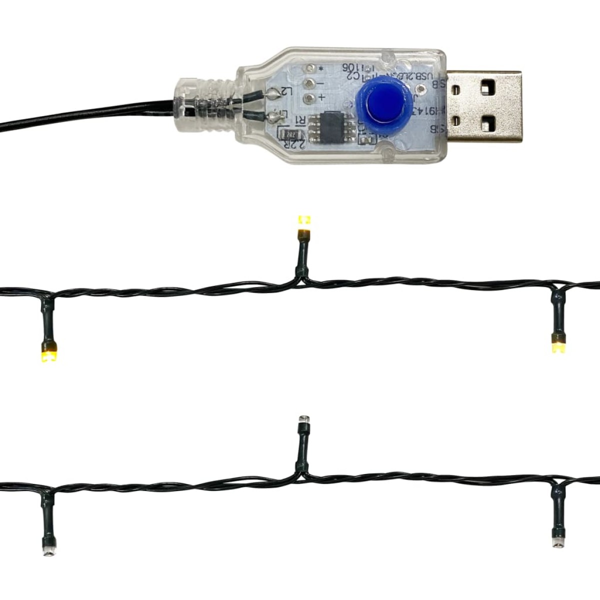 vidaXL Γιρλάντα Χριστουγεννιάτικη με Λαμπάκια LED Κόκκινη 20 μ.