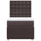 vidaXL Κρεβάτι Boxspring με Στρώμα Σκούρο Καφέ 100x200 εκ. Υφασμάτινο