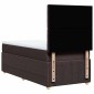 vidaXL Κρεβάτι Boxspring με Στρώμα Σκούρο Καφέ 100x200 εκ. Υφασμάτινο