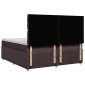 vidaXL Κρεβάτι Boxspring με Στρώμα Σκούρο Καφέ 200x200 εκ. Υφασμάτινο