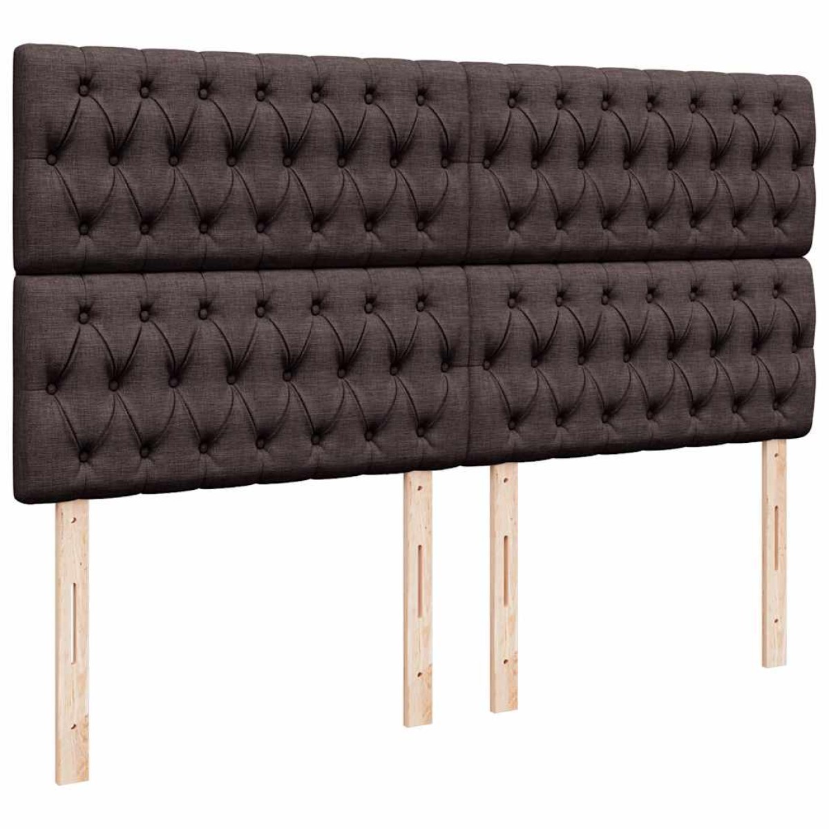 vidaXL Κρεβάτι Boxspring με Στρώμα Σκούρο Καφέ 200x200 εκ. Υφασμάτινο