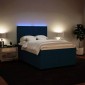 vidaXL Κρεβάτι Boxspring με Στρώμα Μπλε 140x200 εκ. Βελούδινο