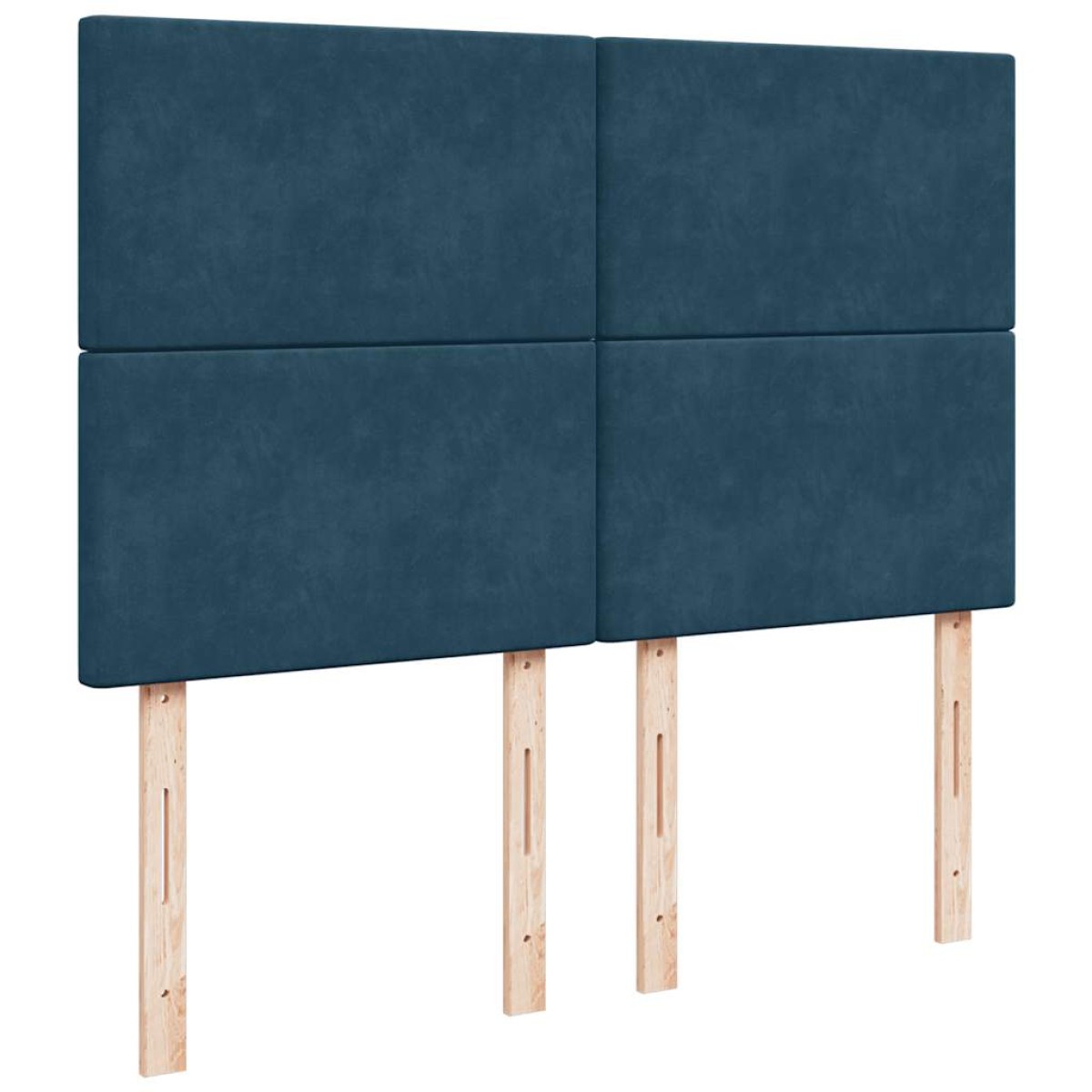 vidaXL Κρεβάτι Boxspring με Στρώμα Μπλε 140x200 εκ. Βελούδινο