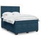 vidaXL Κρεβάτι Boxspring με Στρώμα Μπλε 140x200 εκ. Βελούδινο