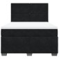 vidaXL Κρεβάτι Boxspring με Στρώμα Μαύρο 160x200 εκ. Βελούδινο