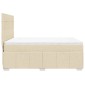 vidaXL Κρεβάτι Boxspring με Στρώμα Κρεμ 140x200 εκ. Υφασμάτινο