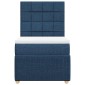 vidaXL Κρεβάτι Boxspring με Στρώμα Μπλε 90x190 εκ.Υφασμάτινο