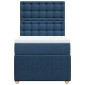 vidaXL Κρεβάτι Boxspring με Στρώμα Μπλε 90x190 εκ.Υφασμάτινο
