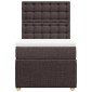 vidaXL Κρεβάτι Boxspring με Στρώμα Σκούρο Καφέ 100x200 εκ. Υφασμάτινο