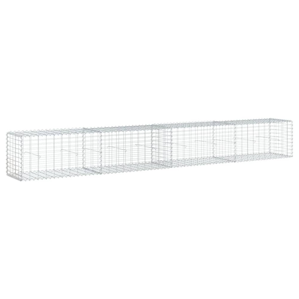 vidaXL Συρματοκιβώτιο με Κάλυμμα 400x50x50 εκ. από Γαλβανισμένο Χάλυβα