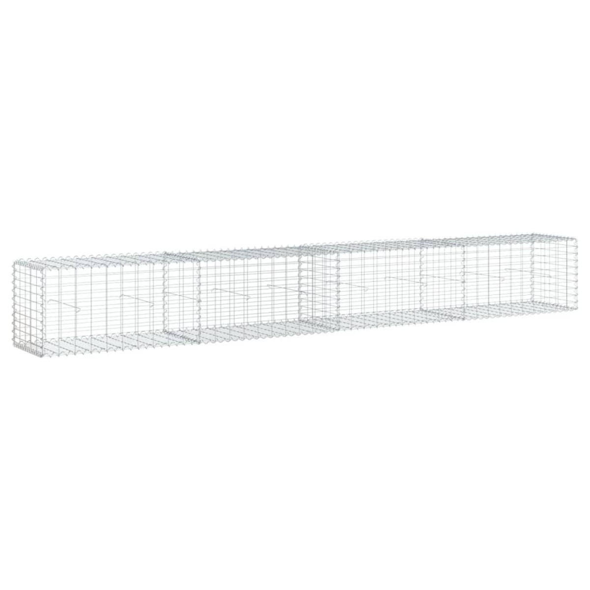 vidaXL Συρματοκιβώτιο με Κάλυμμα 400x50x50 εκ. από Γαλβανισμένο Χάλυβα