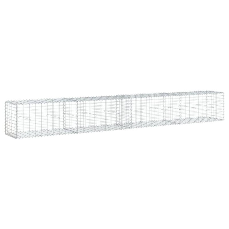vidaXL Συρματοκιβώτιο με Κάλυμμα 400x50x50 εκ. από Γαλβανισμένο Χάλυβα