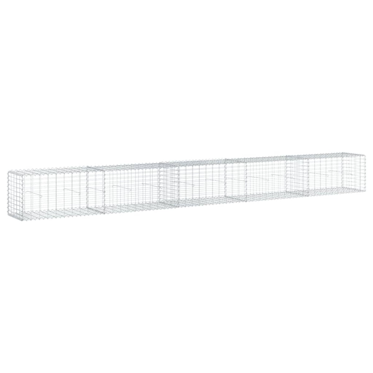 vidaXL Συρματοκιβώτιο με Κάλυμμα 500x50x50 εκ. από Γαλβανισμένο Χάλυβα