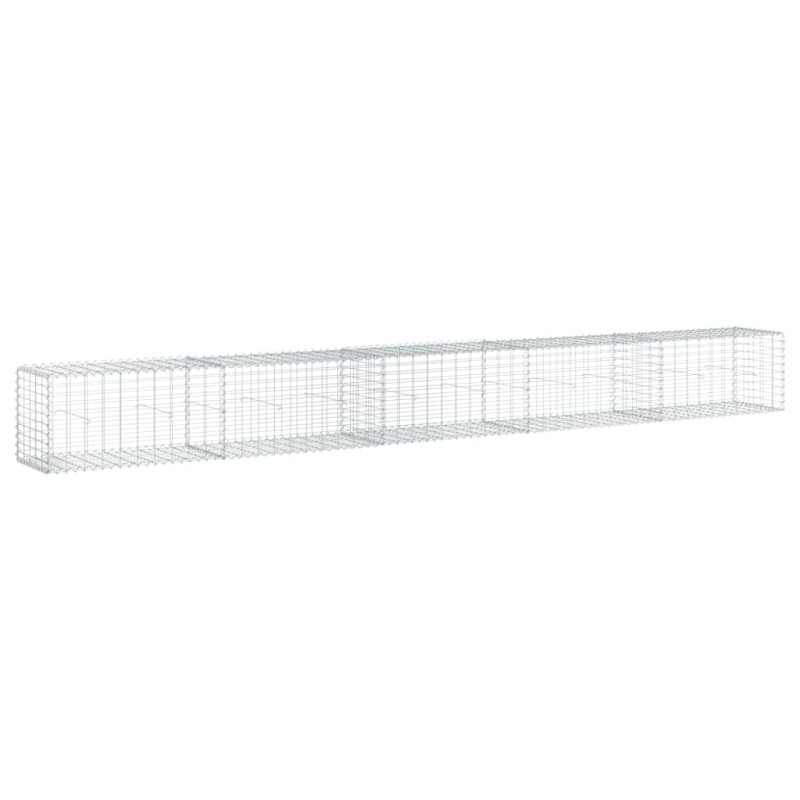 vidaXL Συρματοκιβώτιο με Κάλυμμα 500x50x50 εκ. από Γαλβανισμένο Χάλυβα