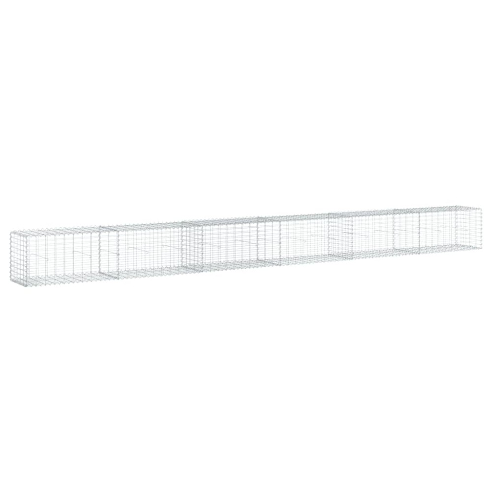 vidaXL Συρματοκιβώτιο με Κάλυμμα 600x50x50 εκ. από Γαλβανισμένο Χάλυβα