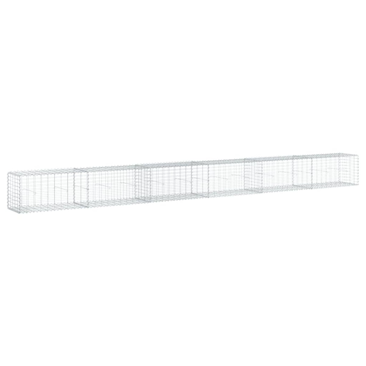vidaXL Συρματοκιβώτιο με Κάλυμμα 600x50x50 εκ. από Γαλβανισμένο Χάλυβα
