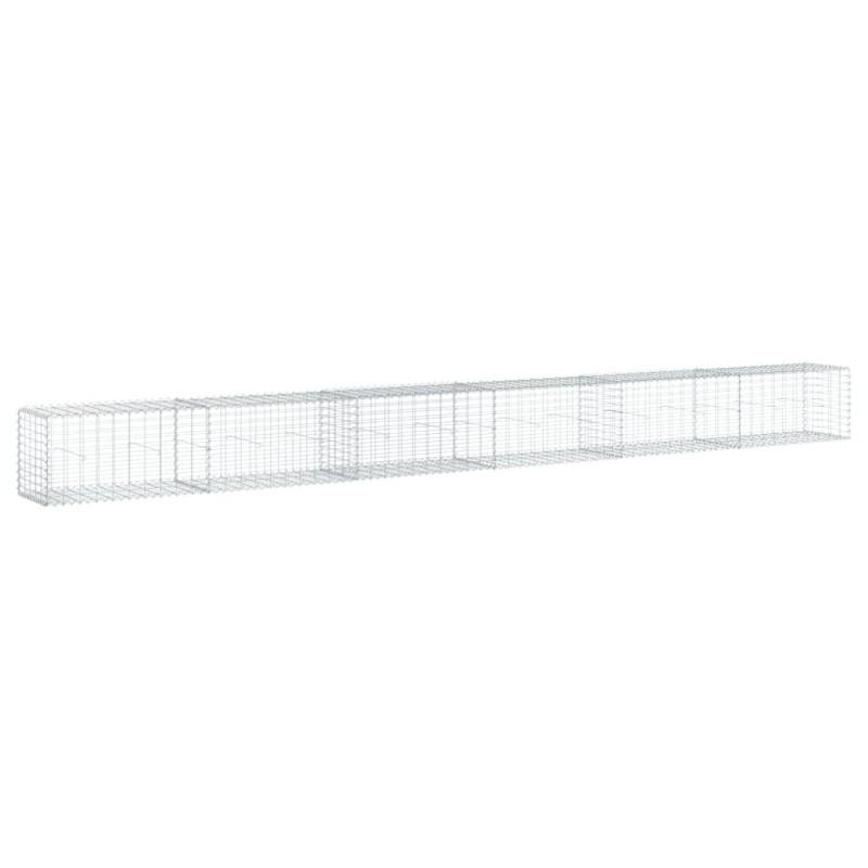 vidaXL Συρματοκιβώτιο με Κάλυμμα 600x50x50 εκ. από Γαλβανισμένο Χάλυβα