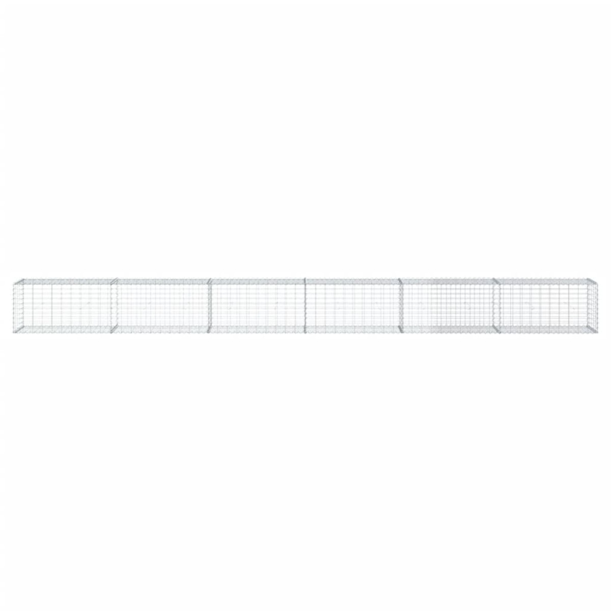 vidaXL Συρματοκιβώτιο με Κάλυμμα 600x50x50 εκ. από Γαλβανισμένο Χάλυβα