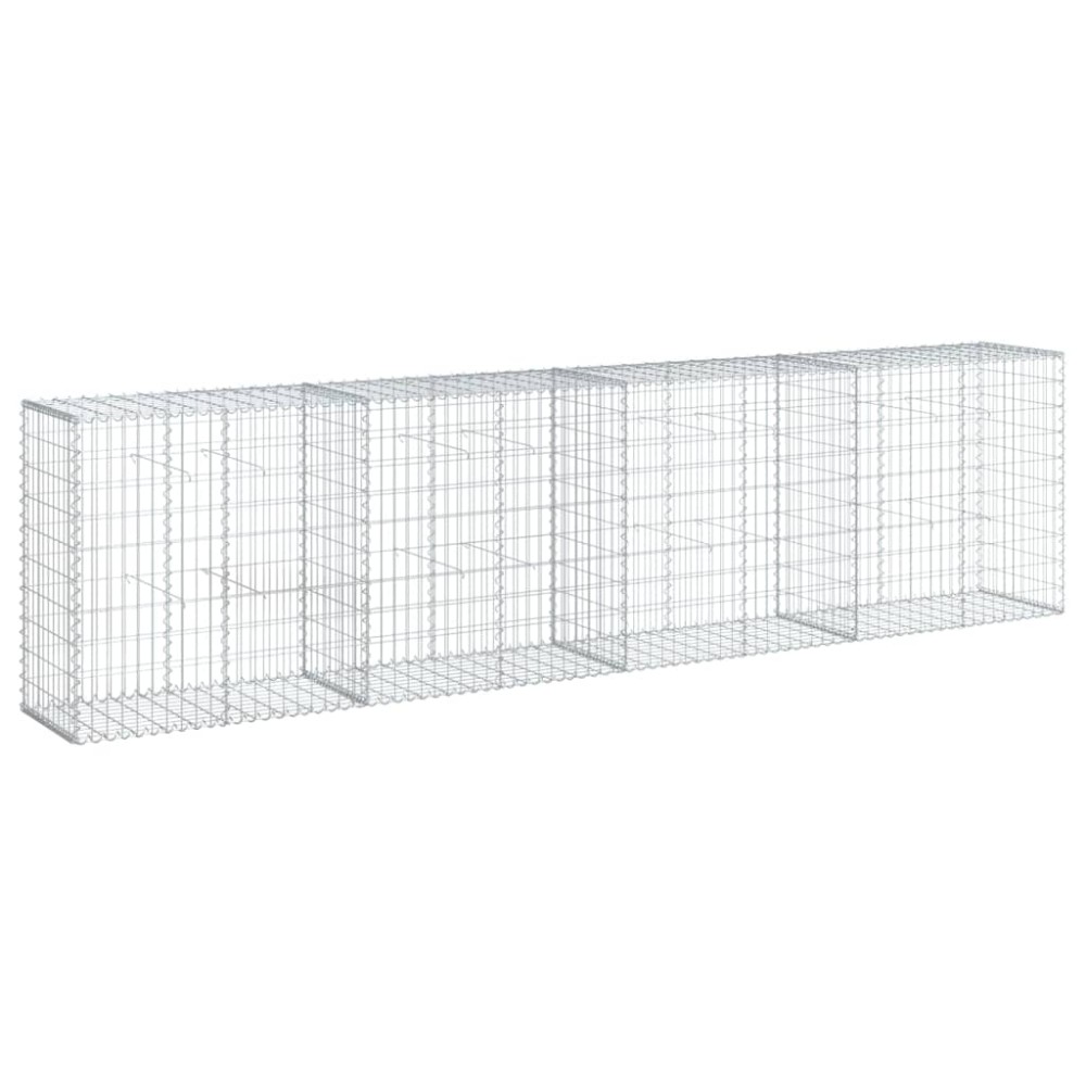 vidaXL Συρματοκιβώτιο με Κάλυμμα 400x50x100εκ. από Γαλβανισμένο Χάλυβα