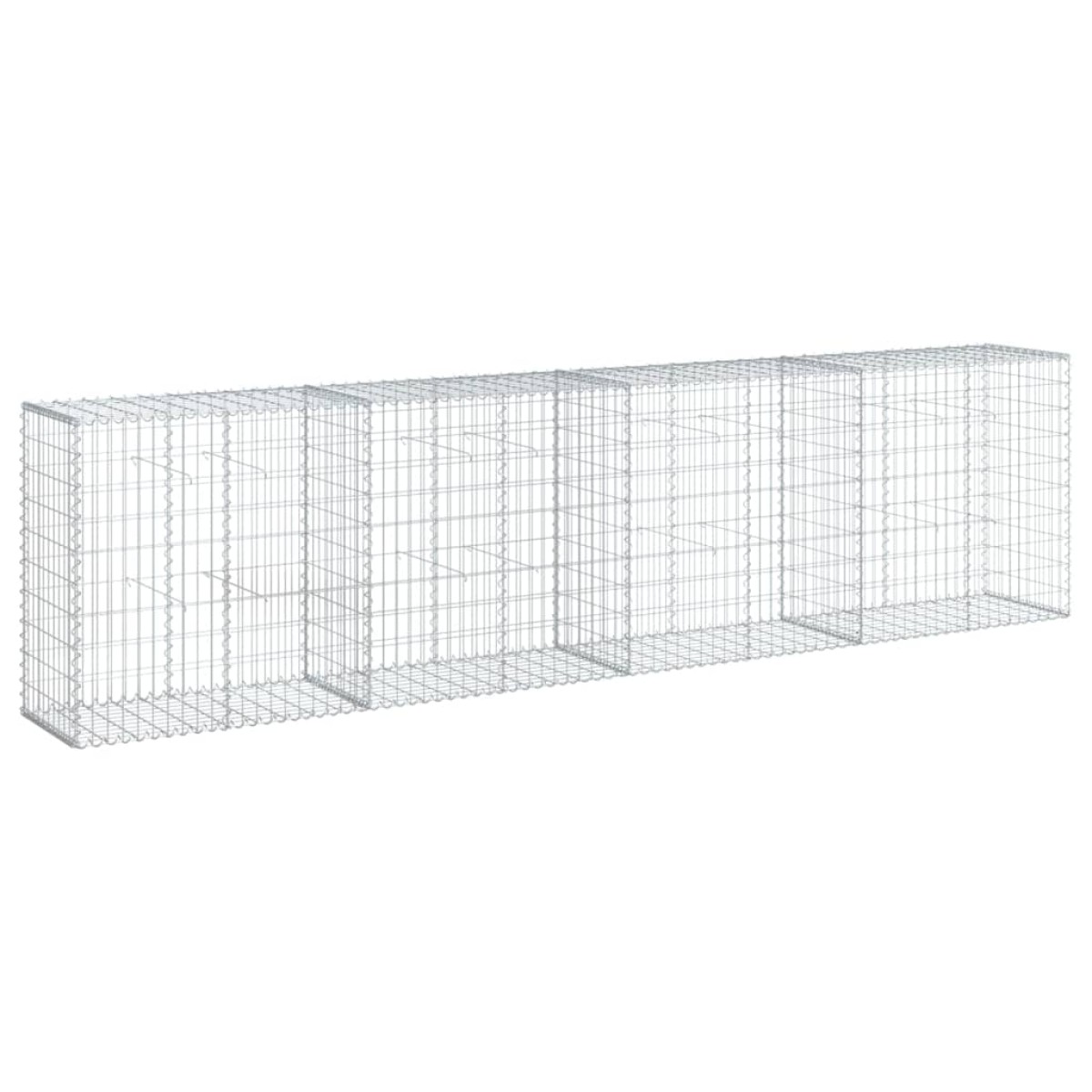vidaXL Συρματοκιβώτιο με Κάλυμμα 400x50x100εκ. από Γαλβανισμένο Χάλυβα