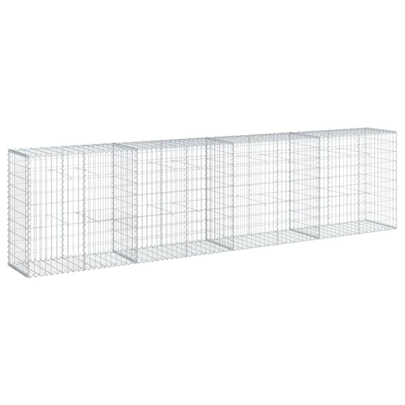 vidaXL Συρματοκιβώτιο με Κάλυμμα 400x50x100εκ. από Γαλβανισμένο Χάλυβα