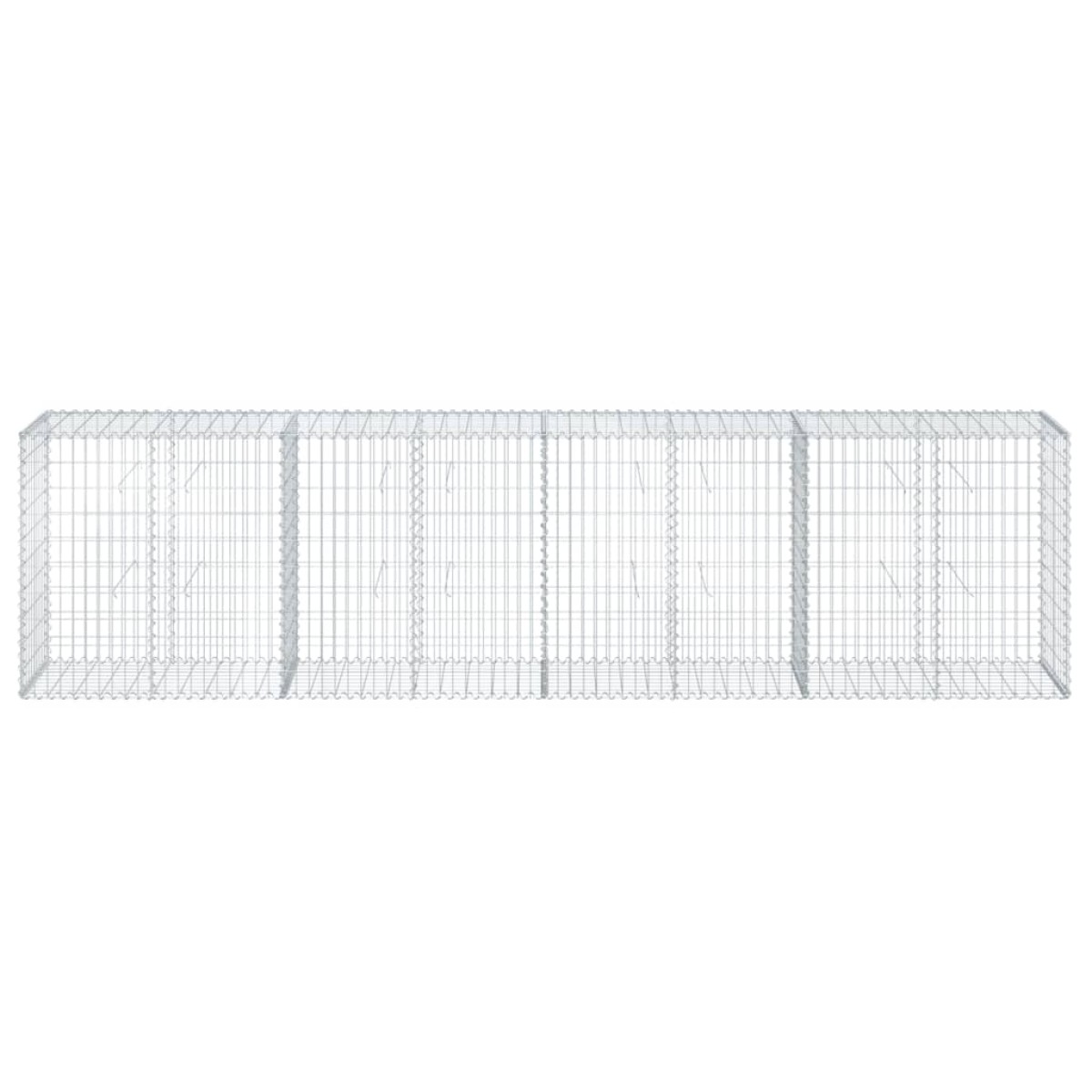 vidaXL Συρματοκιβώτιο με Κάλυμμα 400x50x100εκ. από Γαλβανισμένο Χάλυβα