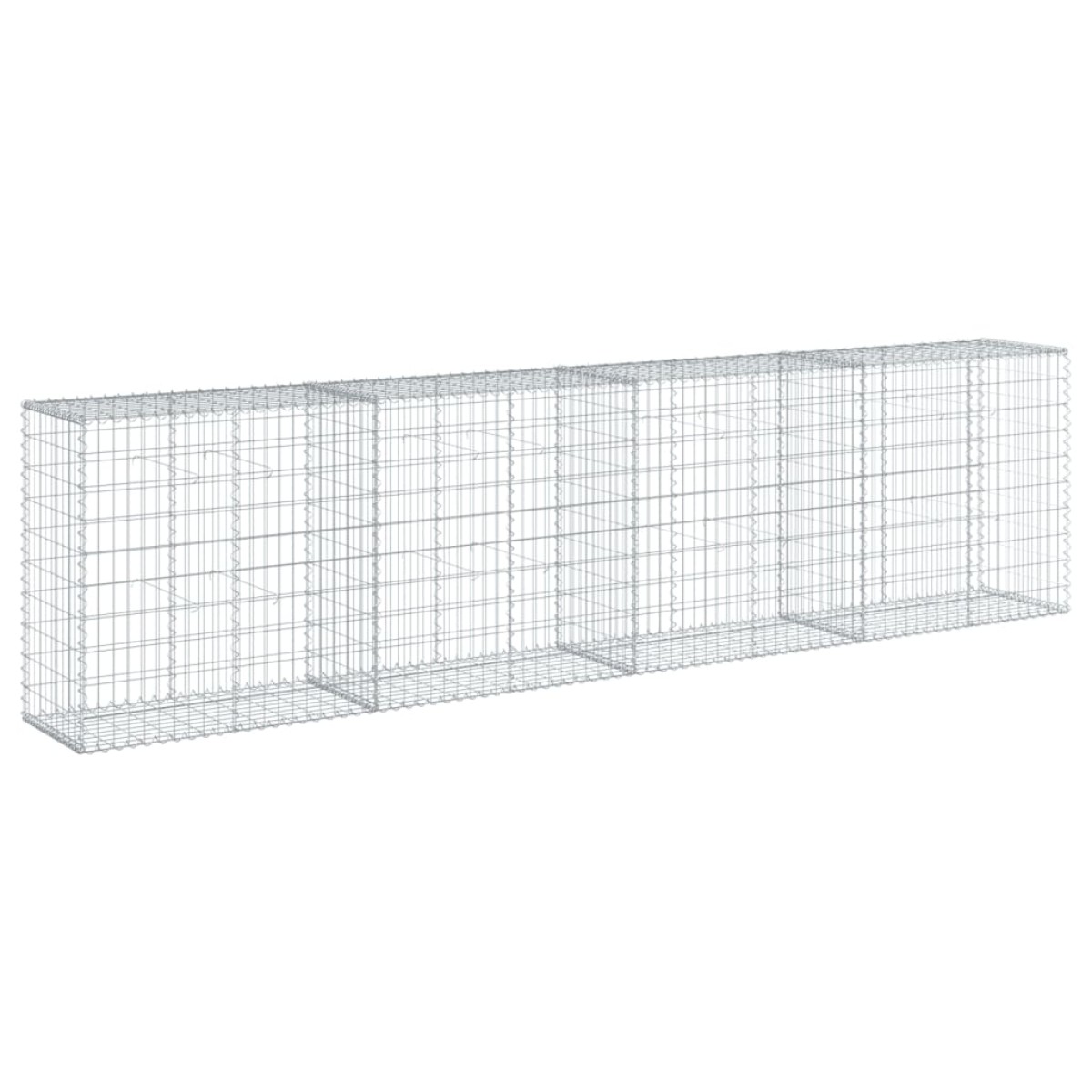 vidaXL Συρματοκιβώτιο με Κάλυμμα 400x50x100εκ. από Γαλβανισμένο Χάλυβα