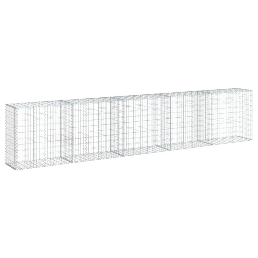 vidaXL Συρματοκιβώτιο με Κάλυμμα 500x50x100εκ. από Γαλβανισμένο Χάλυβα