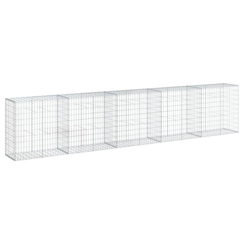 vidaXL Συρματοκιβώτιο με Κάλυμμα 500x50x100εκ. από Γαλβανισμένο Χάλυβα