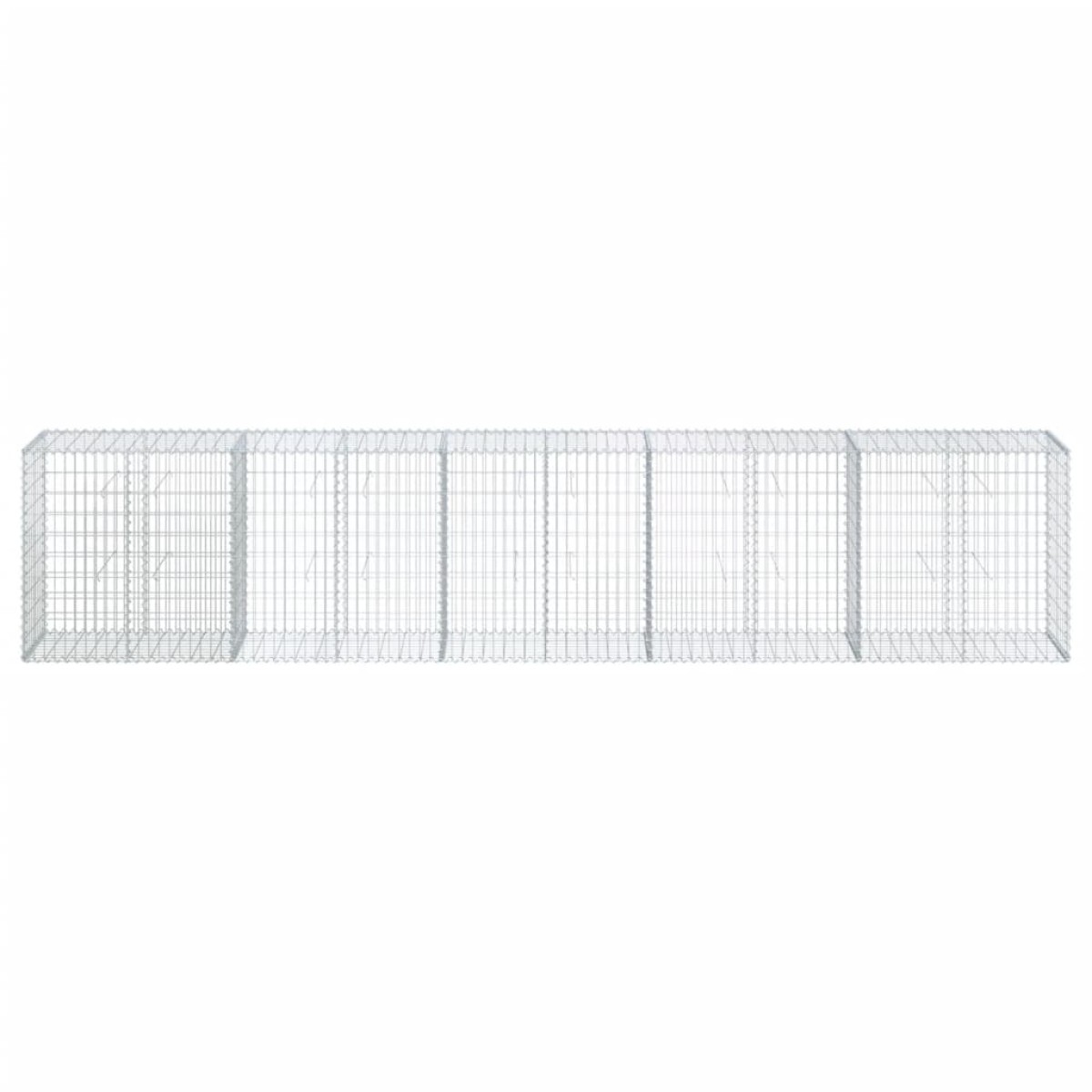 vidaXL Συρματοκιβώτιο με Κάλυμμα 500x50x100εκ. από Γαλβανισμένο Χάλυβα