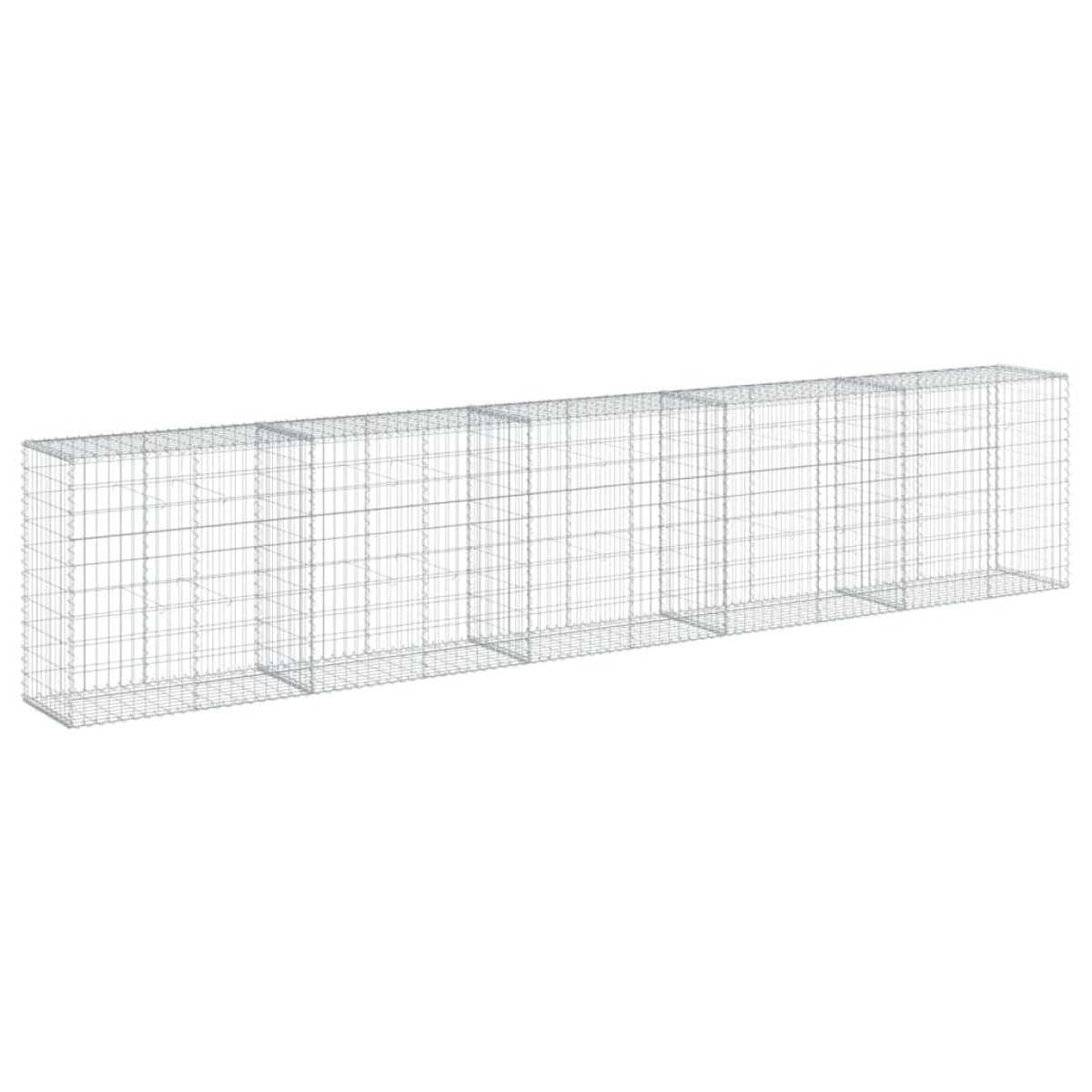 vidaXL Συρματοκιβώτιο με Κάλυμμα 500x50x100εκ. από Γαλβανισμένο Χάλυβα