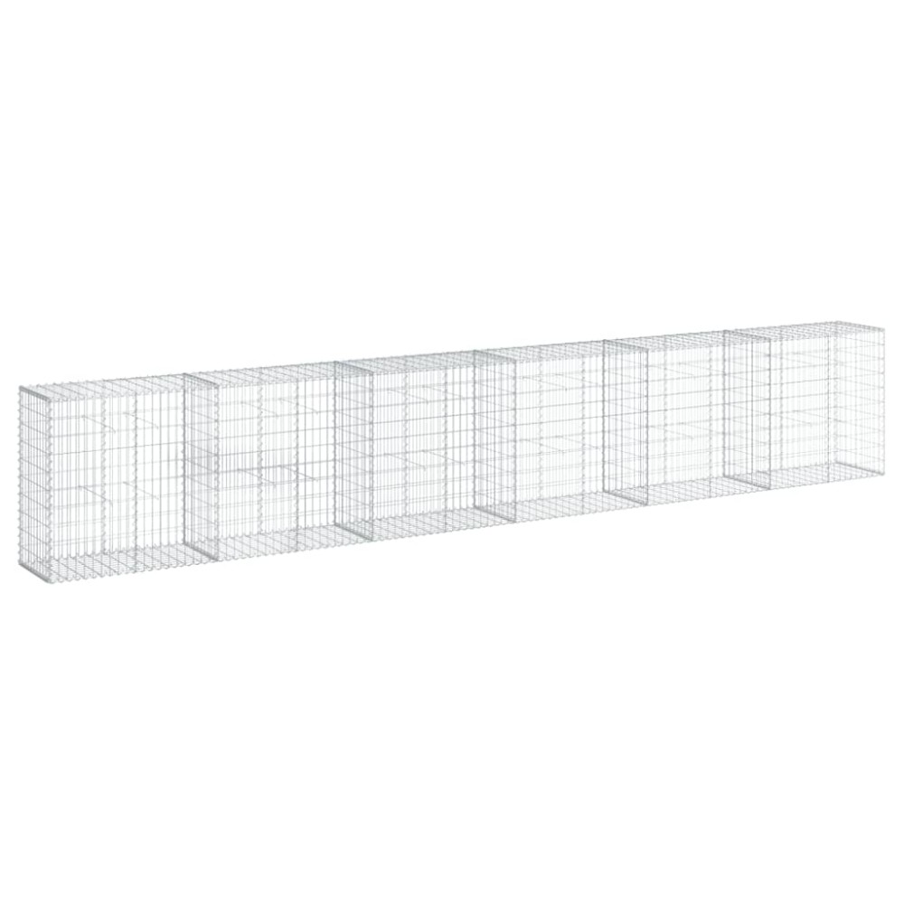 vidaXL Συρματοκιβώτιο με Κάλυμμα 600x50x100εκ. από Γαλβανισμένο Χάλυβα
