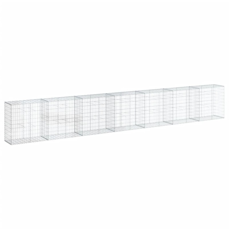 vidaXL Συρματοκιβώτιο με Κάλυμμα 700x50x100εκ. από Γαλβανισμένο Χάλυβα