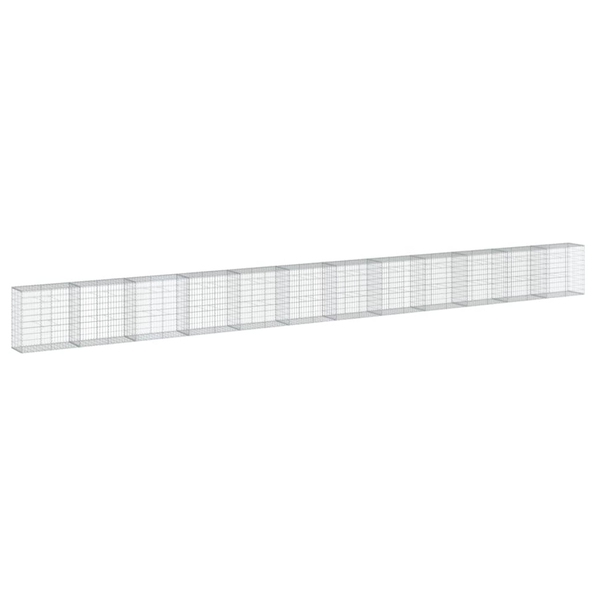 vidaXL Συρματοκιβώτιο με Κάλυμμα 1200x50x100εκ από Γαλβανισμένο Χάλυβα