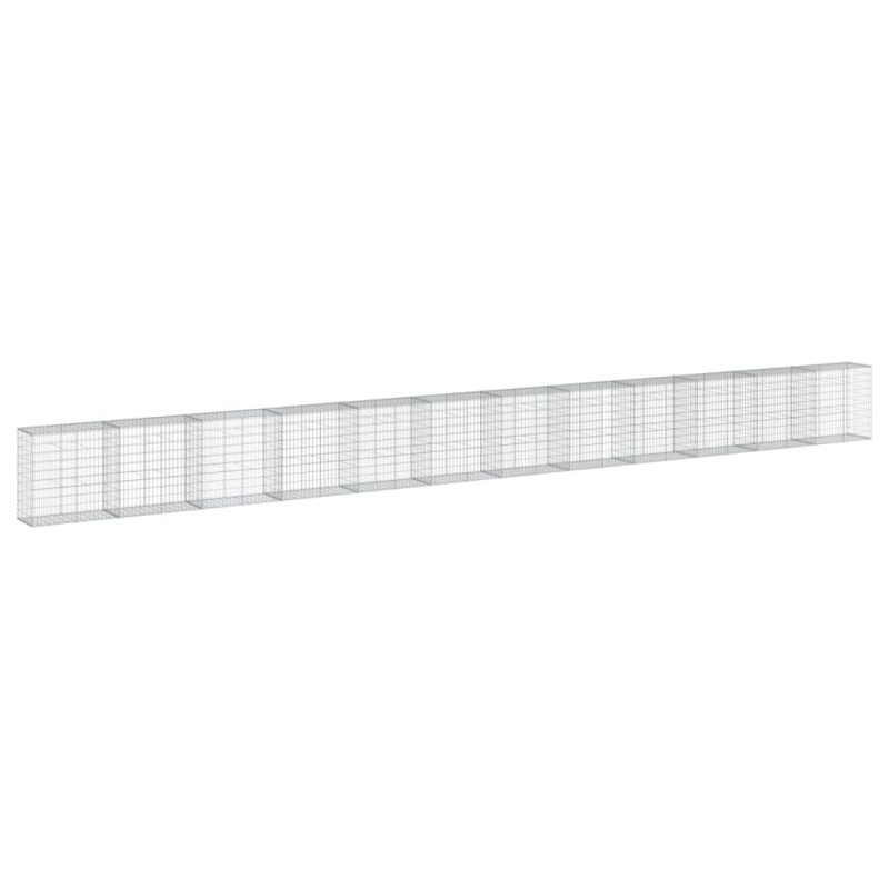 vidaXL Συρματοκιβώτιο με Κάλυμμα 1200x50x100εκ από Γαλβανισμένο Χάλυβα
