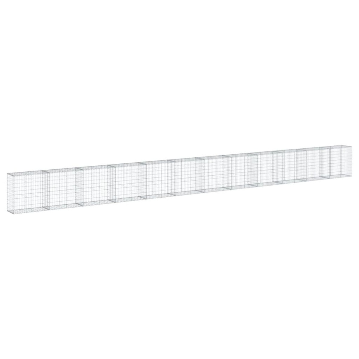 vidaXL Συρματοκιβώτιο με Κάλυμμα 1200x50x100εκ από Γαλβανισμένο Χάλυβα