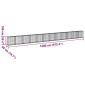 vidaXL Συρματοκιβώτιο με Κάλυμμα 1200x50x100εκ από Γαλβανισμένο Χάλυβα