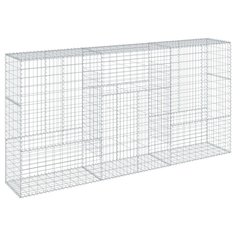 vidaXL Συρματοκιβώτιο με Κάλυμμα 300x50x150εκ. από Γαλβανισμένο Χάλυβα