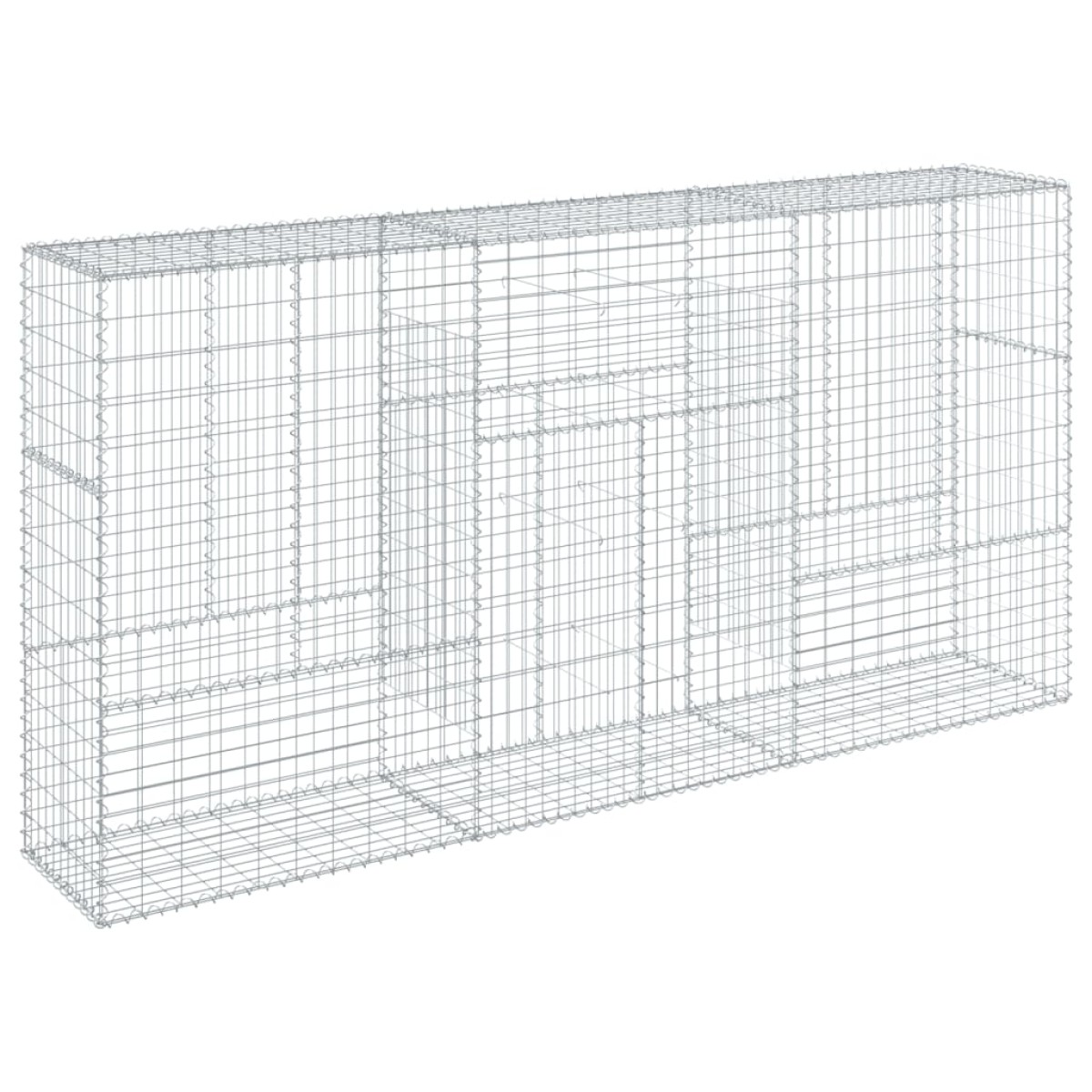 vidaXL Συρματοκιβώτιο με Κάλυμμα 300x50x150εκ. από Γαλβανισμένο Χάλυβα