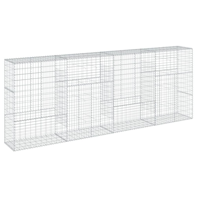 vidaXL Συρματοκιβώτιο με Κάλυμμα 400x50x150εκ. από Γαλβανισμένο Χάλυβα