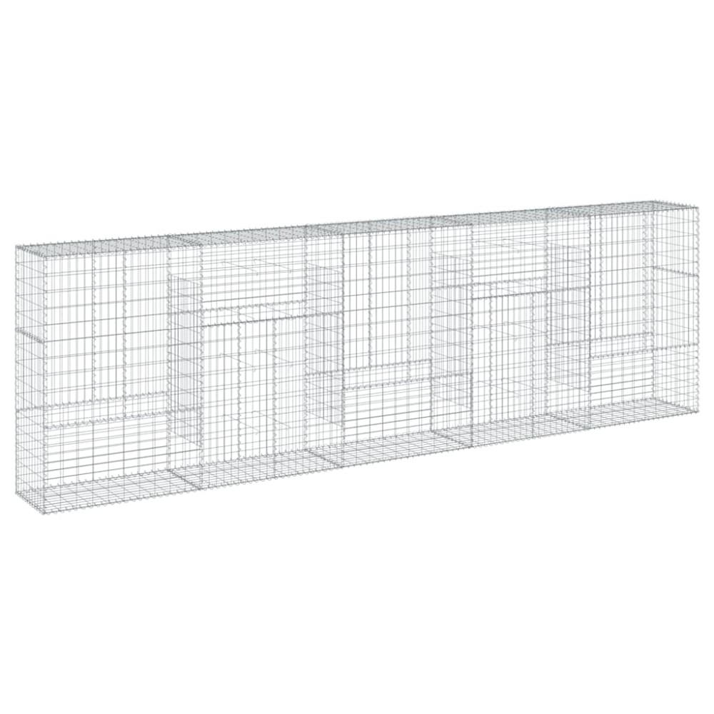 vidaXL Συρματοκιβώτιο με Κάλυμμα 500x50x150εκ. από Γαλβανισμένο Χάλυβα