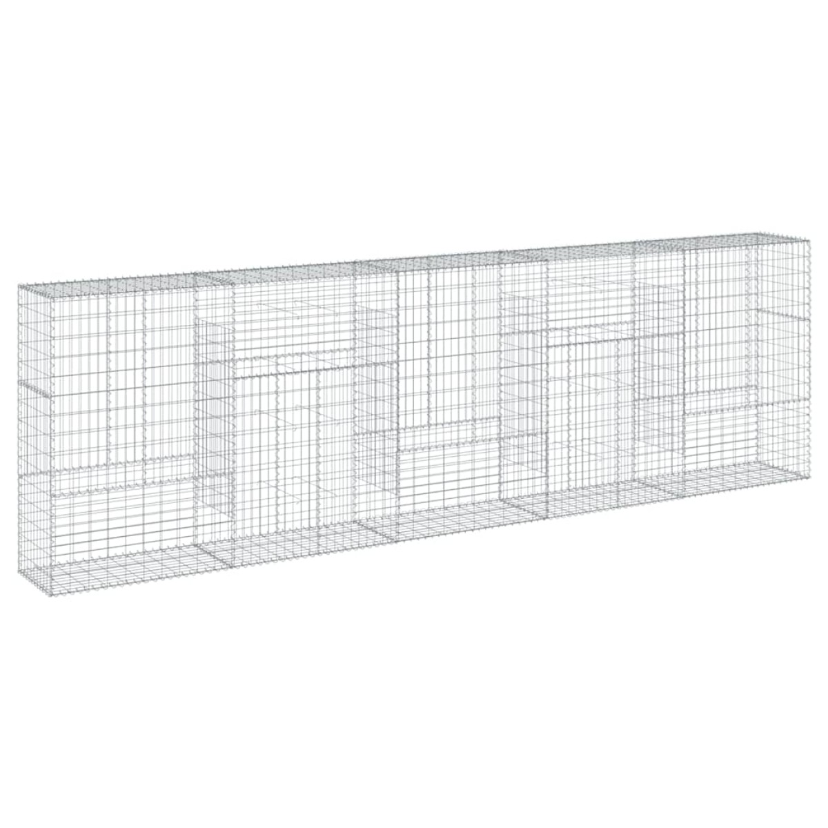 vidaXL Συρματοκιβώτιο με Κάλυμμα 500x50x150εκ. από Γαλβανισμένο Χάλυβα